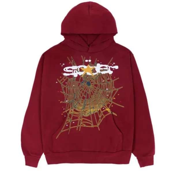 Sp5der Logo Tracksuit Maroon Sp5der Logo Tracksuit Maroon