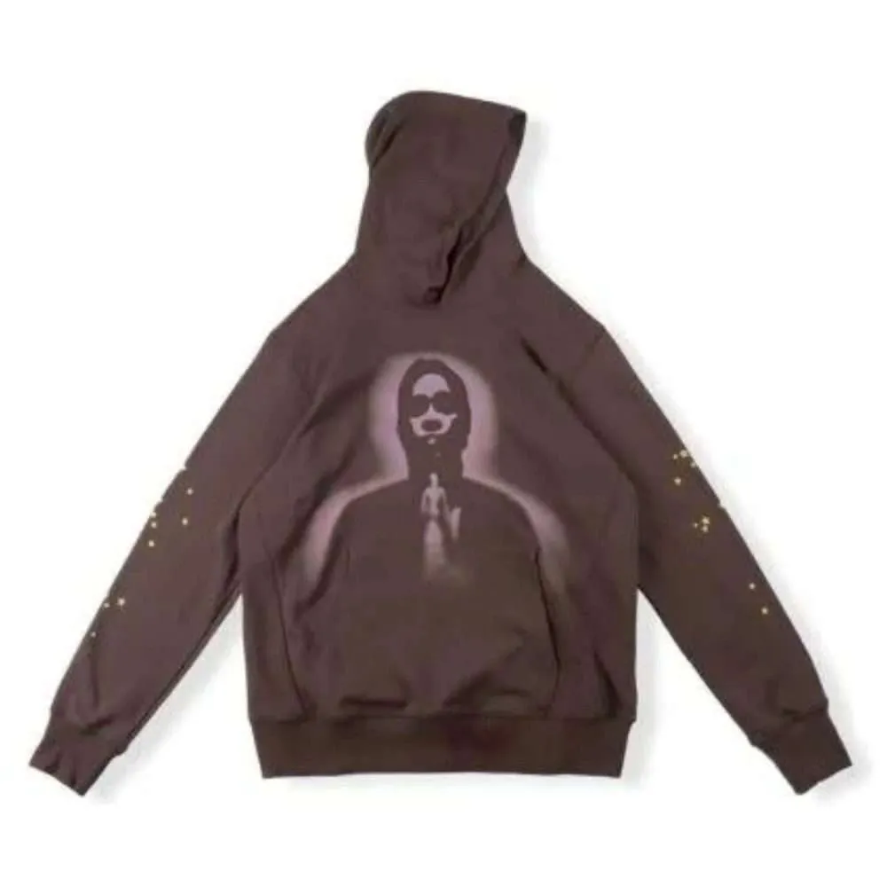 Sp5der Thug Hoodie Angel Brown