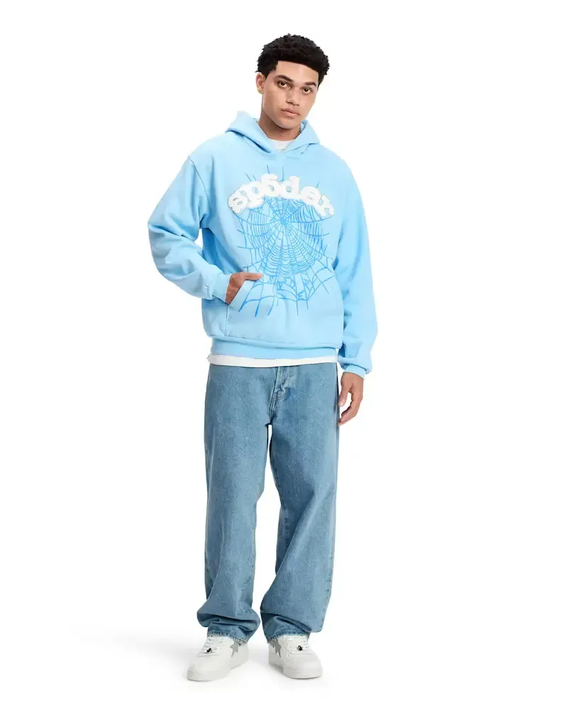 Sp5der Web Hoodie Sky Blue Sp5der Web Hoodie Sky Blue