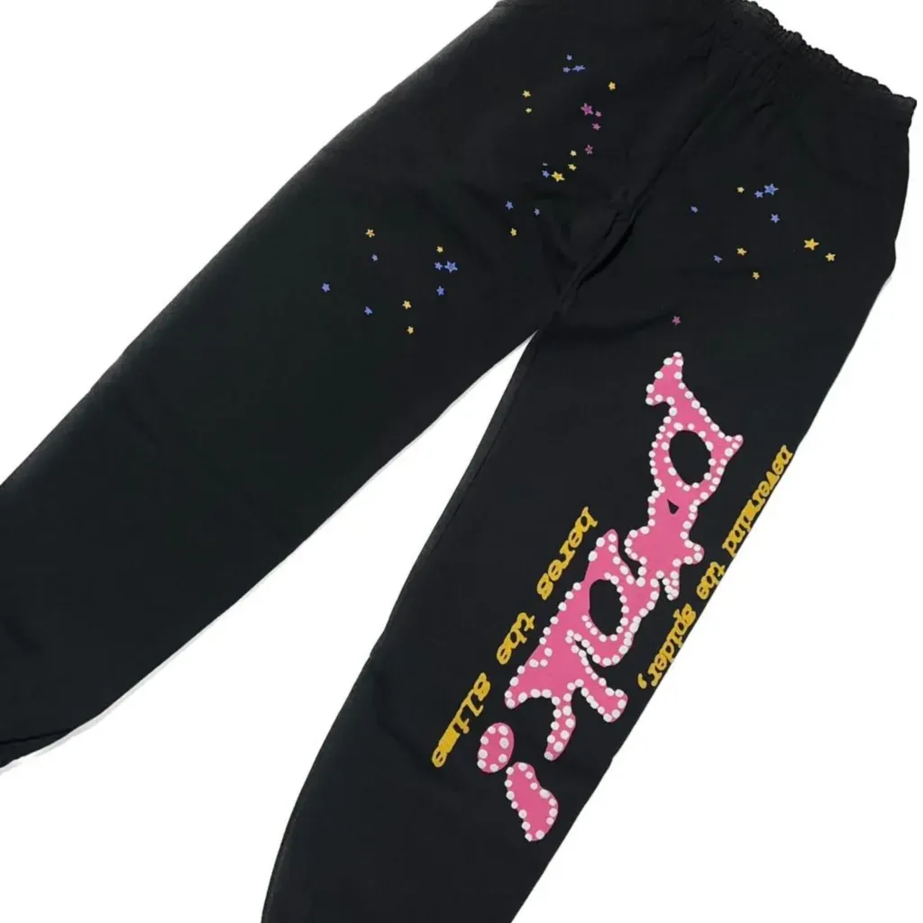 Sp5der P*NK Sweatpants Black Sp5der P*NK Sweatpants Black