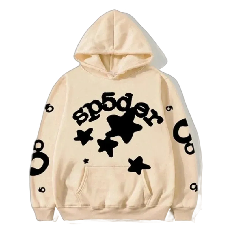 Beige Sp5der Beluga Hoodie