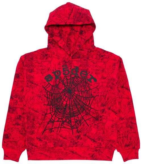 Sp5der OG Tree Camo Hoodie 'Red'