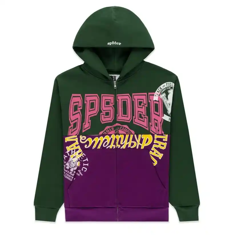 SP5DER CAMPERS FIELD ZIP UP HOODIE