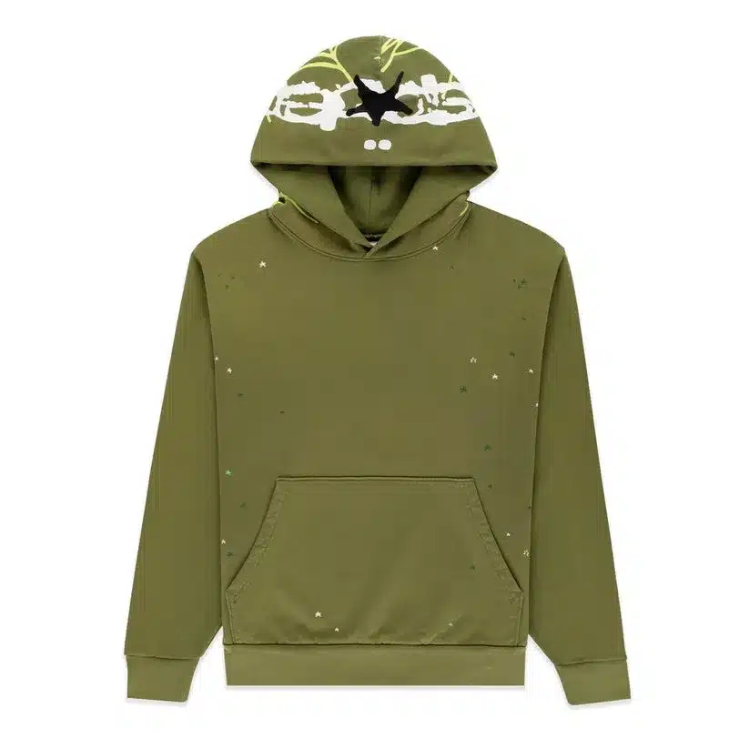 SP5DER HEAVY WEB HOODIE OLIVE