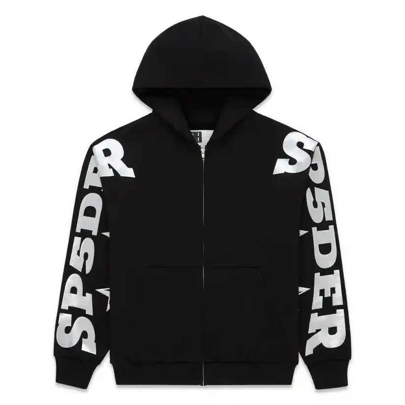SP5DER MX555 ZIP HOODIE BLACK