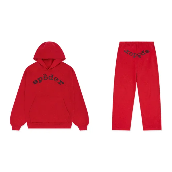 SP5DER VVS TRACKSUIT RED
