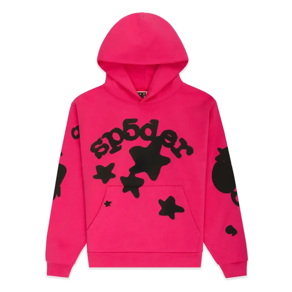 Sp5der Dark Pink Beluga Hoodie
