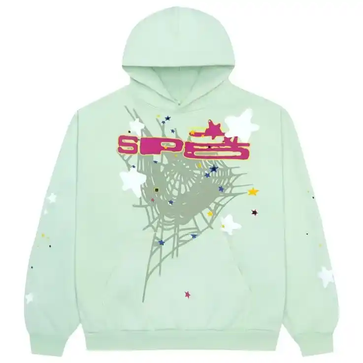 Sp5der Sp5 Mint Hoodie