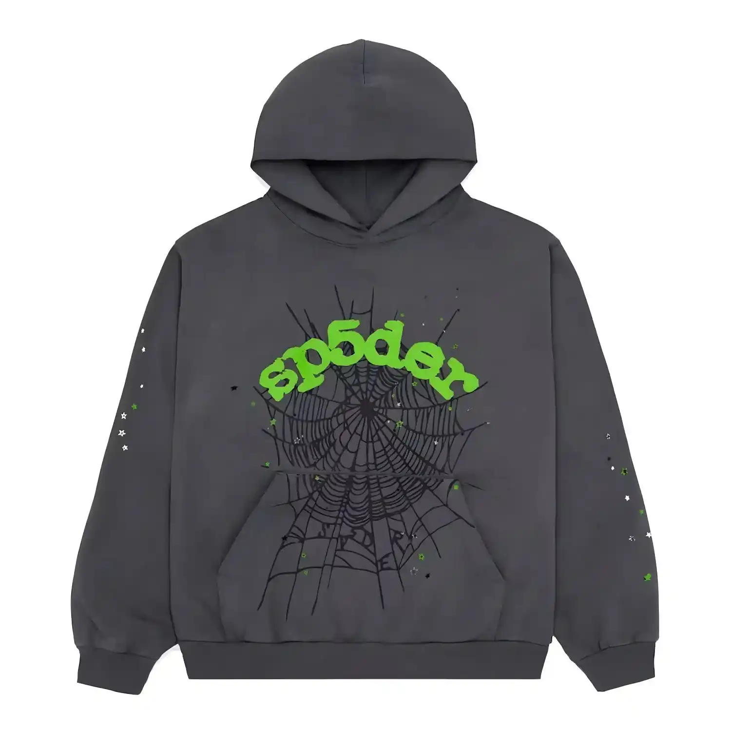 Sp5der Wait Web Hoodie Slate Grey Sp5der Wait Web Hoodie Slate Grey