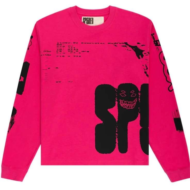 Sp5der-X-Ray-LongSleeve-Tee-Pink
