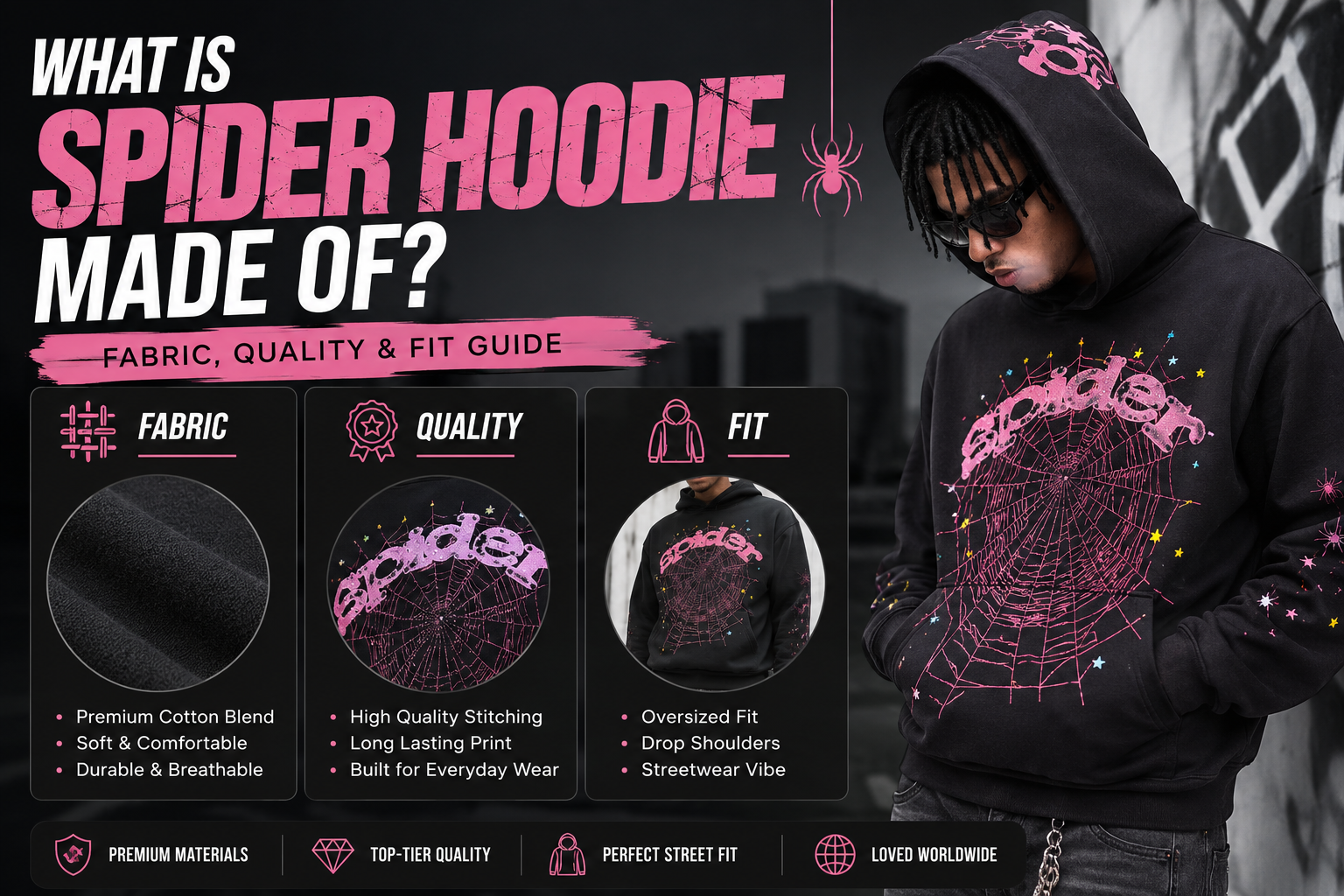 What Are Spider Hoodies Made Of? Fabric & Quality